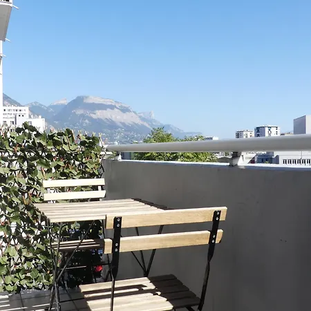 Apartment Le Duplex Panorama -vue Montagne -2 -parking Gratuit - Clim Mobile Grenoble